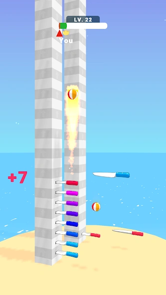 Ball Up: Knife Racing screenshot 1
